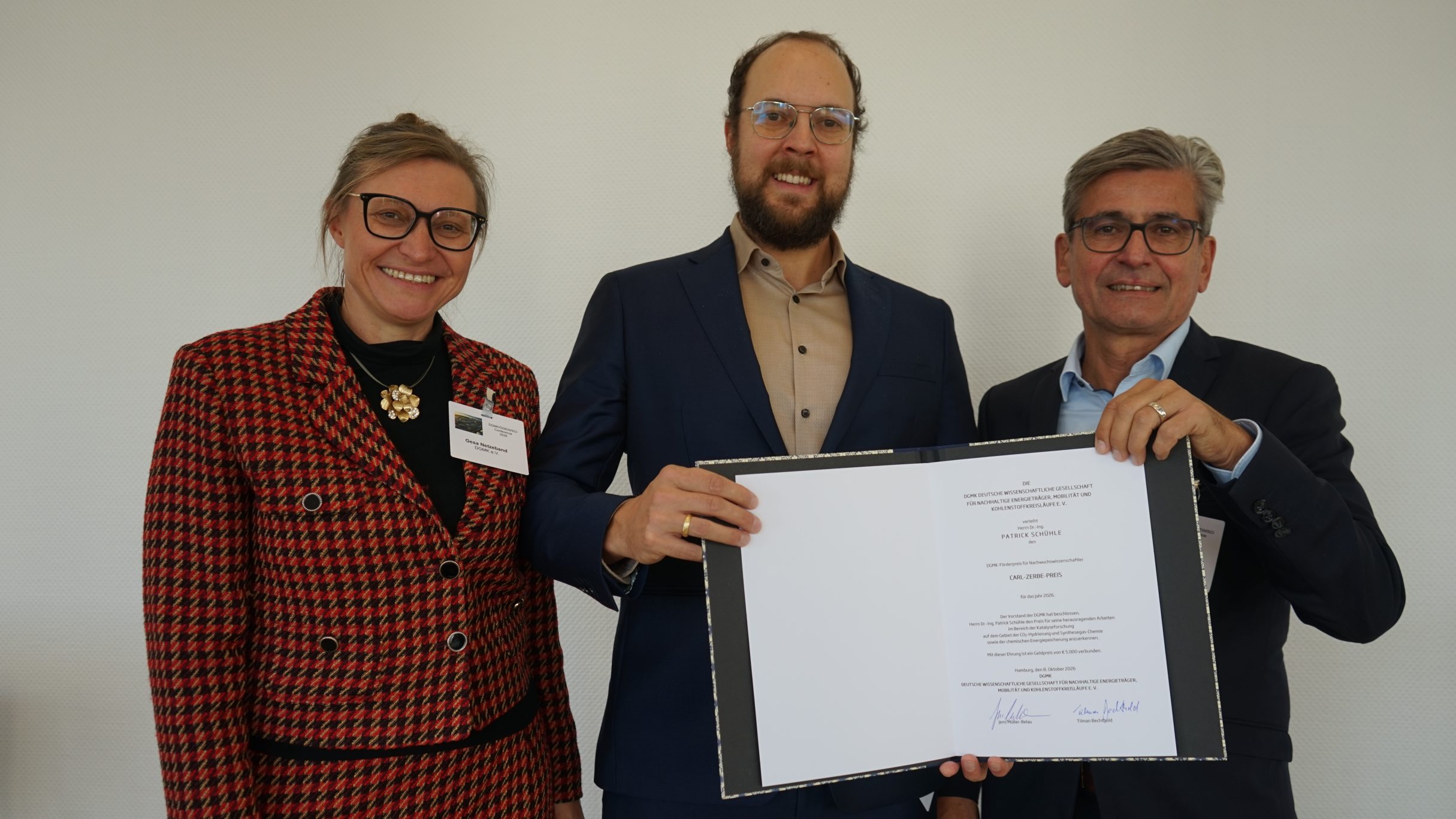 DGMK Carl Zerbe Preis Vs 2026 Netzeband Gesa Schühle Patrick Bechthold Tilman Quelle